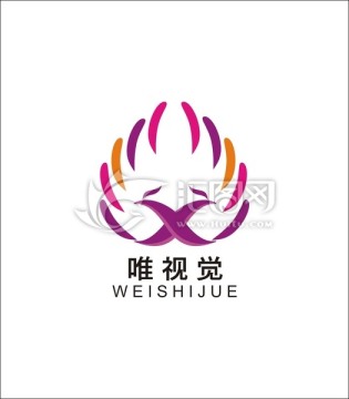 X字母 鳳凰 寶石logo