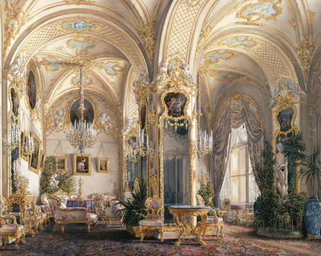 俄罗斯冬宫 欧式建筑油画