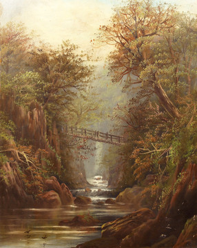 唯美西方風(fēng)景藝術(shù)油畫