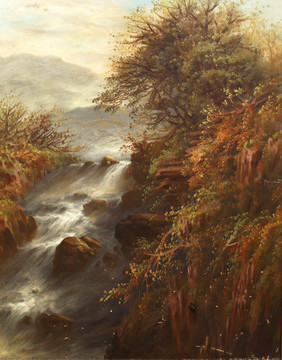 唯美西方風景藝術油畫