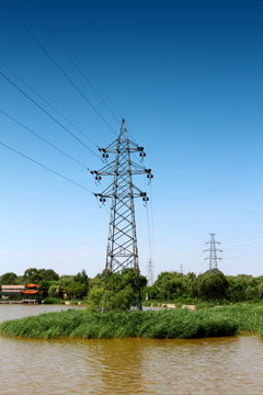铁塔 供电 高压线 电塔 电力