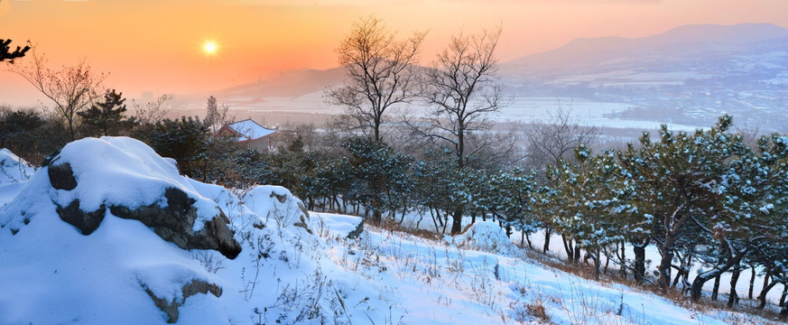 辽西九华山风光 冬雪