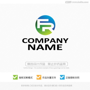 FR字母 LOGO设计