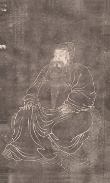 清 達禮善 關夫子像贊拓本