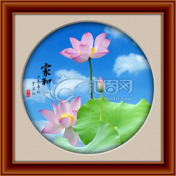 荷花 裝飾畫