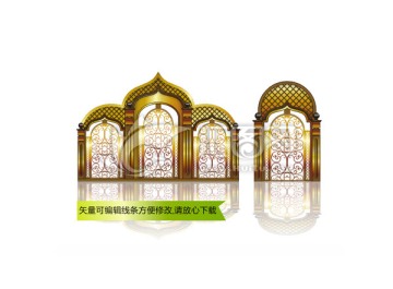 大門拱門高端氣派大門屏風(fēng)隔斷