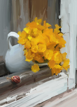 窗前黃花