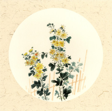 國畫菊花