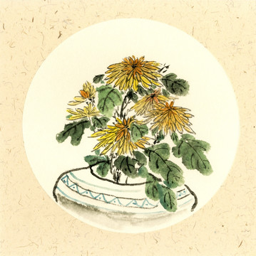 國畫菊花