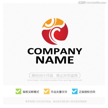 龙形 标志设计 LOGO设计