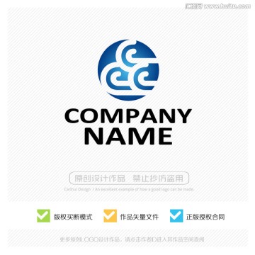 云海 海浪 LOGO设计