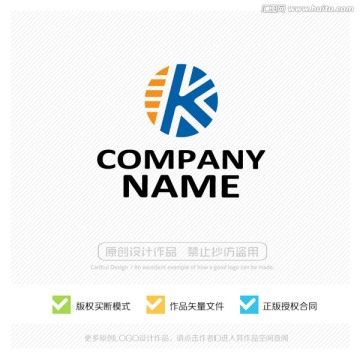 K字母 标志 LOGO设计