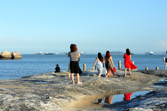 海滩 倩影