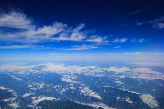 空中俯瞰 山川大地