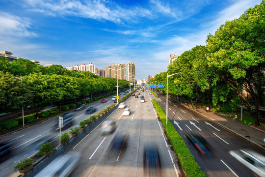 城市道路 车流