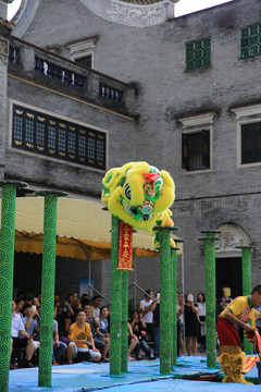 黄飞鸿武术馆舞狮醒狮采青接福