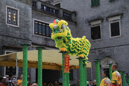 佛山祖庙黄飞鸿武术馆舞狮醒狮