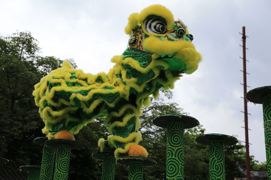 佛山祖庙黄飞鸿武术馆舞狮醒狮