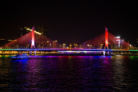 广州海印桥 珠江夜景 珠江