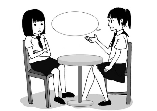 線描黑白畫
