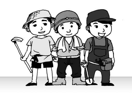 黑白插畫