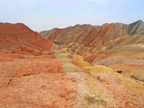 张掖国家地质公园 彩色丘陵