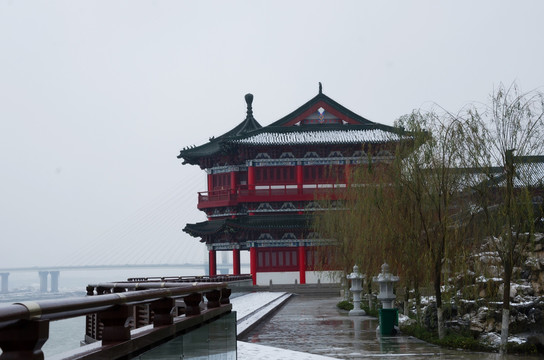 滕王阁雪景