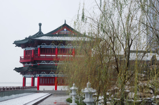 滕王阁雪景