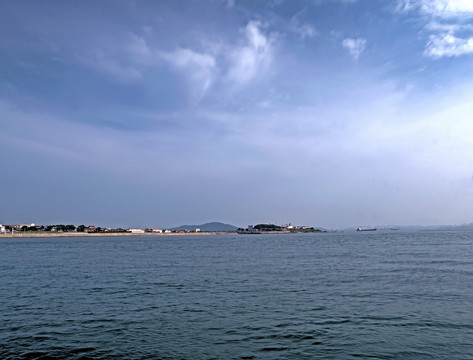 青岛胶州湾海域全景