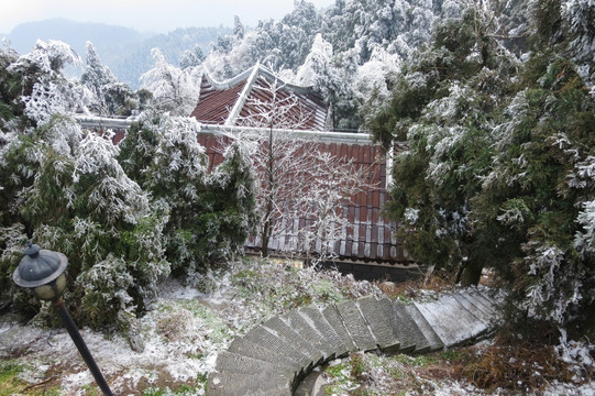 衡山雪景