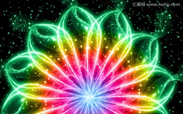 彩色花紋