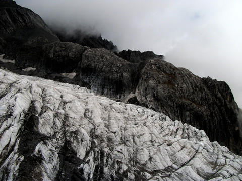 玉龙雪山冰川