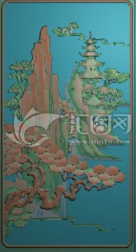 山水風(fēng)景精雕圖