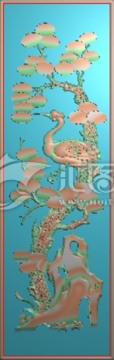松鶴精雕圖