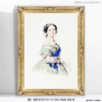 宮廷美女人物油畫