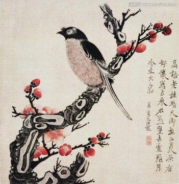 梅花鳥雀圖