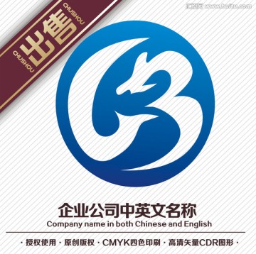 龙凤交互logo标志