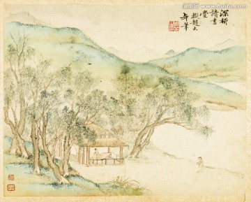 周笠 山水國畫 高清掃描
