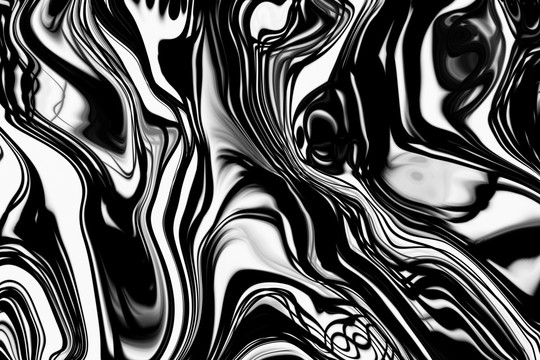 黑白抽象线条 无分层