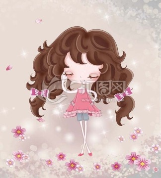 可愛(ài)女孩卡通圖片可愛(ài)頭像PSD
