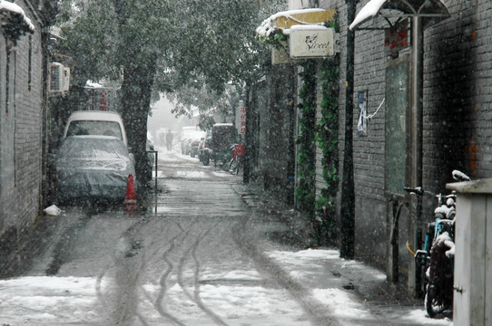 北京胡同雪景