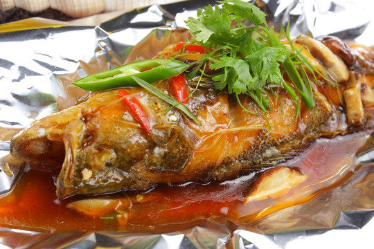 錫紙焗鱸魚 焗鱸魚 錫紙鱸魚