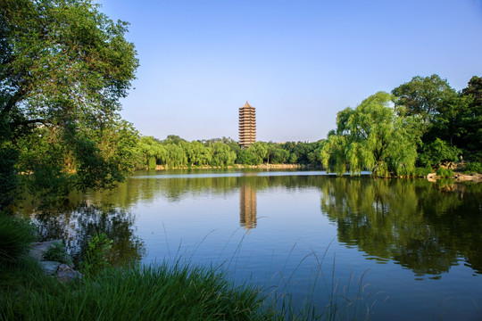 北京大学未名湖风光