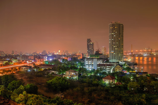 曼谷 湄南河夜景