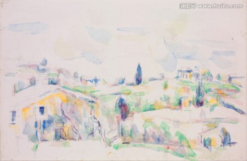 田園風景印象畫 法國尚塞作品