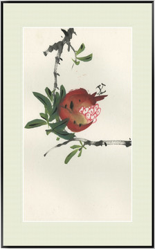 石榴 水墨畫(huà) 國(guó)畫(huà) 寫(xiě)意