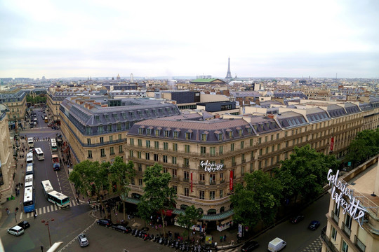 俯瞰巴黎 百年老城 建筑景观