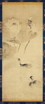 蓮池水禽圖 日本名畫