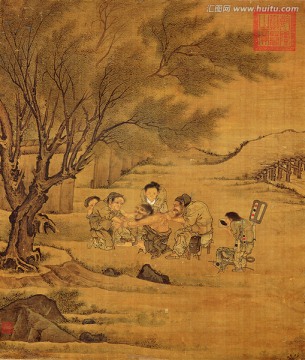 高清歷代國畫 炙艾圖