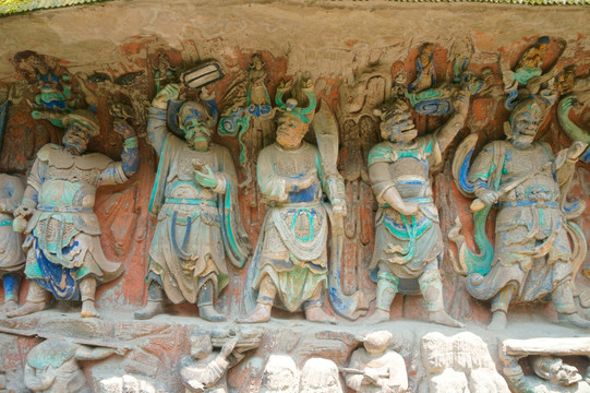 大足石刻护法神像